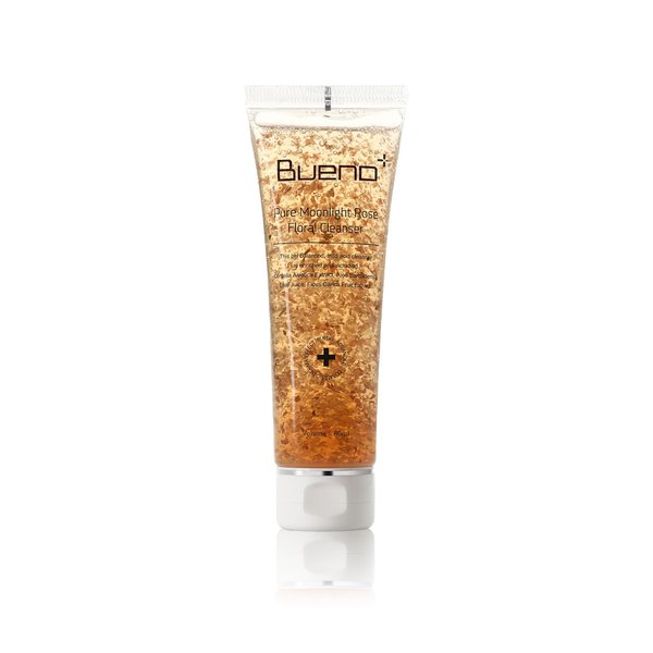 Bueno+ Pure Moonlight Rose Floral Cleanser | Anti-Aging Gentle Face Wash with Rose Petals for All Skin | Exfoliating and Moisturizing | Vegan Gel Rich in Antioxidantsl 5.07 fl.oz (Big, 2.7, Fl Oz)