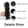 Body Wave Ponytail Extension|Synthetic Ponytail Extension for Black Women|Curly Hair Extensions Ponytail 24 Inch-Black