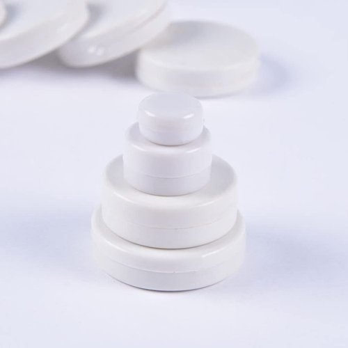 Kisangel 100Pcs Toy Rattle Box Repair 15MM Pet Baby Toy Noise Maker Insert Squeaker for Pet Toy Animal Puppet Doll Accessories White