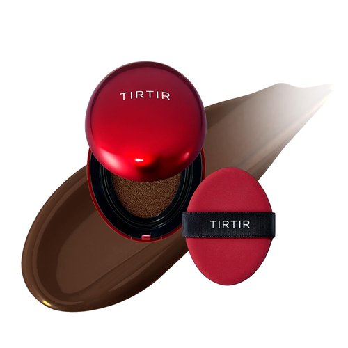 [*Mini Size*] TIRTIR Mask Fit Red Cushion Foundation | Long-Lasting, Lightweight, Buildable Coverage, Semi-Matte Finish, Korean Cushion Foundation (#51N Fudge, 0.15 Fl Oz)