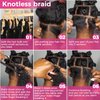 Lashey Human Braiding Hair Deep Wave Bulk Human Hair for Braiding 100% Virgin Hair Bulk No Weft Human Hair Extensions For Boho Braids Knotless Box Braid 100g One Bundle/Pack Natural Black 20 Inch