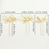 PRETTYLIFE Pearl Wedding Hair Pins U-Shaped Gold Leaf Hair Accessories Head Pieces for Bride Women Girls Party, Set of 3