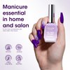 Gellen Purple Gel Polish 18ml, Dark Purple Gel Polish U V Cure Soak Off Gel Nail Polish, Lavender Gel Nail Polish for DIY at Home Salon, Color No.470