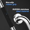 2 Pack 12 Inch Anti-Slip Shower Grab Bars w/Rubber Grip, iMomwee Chrome SUS304 Stainless Steel Bathroom Wall Mount Grab Bar Handle, Safety Balance Handrail, Handicap Elderly Senior Assist Bath Handle