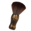 Anself 2pcs Neck Duster Brush, Natural Fiber Wooden Handle Cutting Kits Salon Hair Removal Brush Broken Hairbrush
