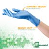 Emerald -100 Pack- Nitrile Medical Exam Gloves, Latex Free, Powder Free, Blue, Size: Small