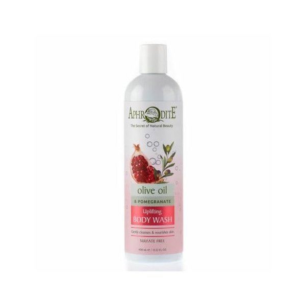 SEASATIONALS Aphrodite Uplifting Body Wash with Olive Oil and Pomegranate, 13.52 fl oz, Sulfate Free