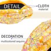 Sequin Knotted Headband for Women Sparkly Headband for Women Yellow Hair Hoop Cute Top Knot Headwear Wide Hair Bands Elastic Hairbands Back to School Party Supplies 1PCS