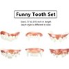Boao 12 Pieces Fake Teeth Funny Vampire Teeth Halloween Gnarly Teeth Ugly Prank Gag Teeth False Hillbilly Teeth Joke Bob Fangs Denture for Halloween Cosplay Party Favors Photos Props 12 Styles