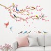 DECOWALL DWL-2009 Garden Birds and Cherry Blossom Wall Stickers Wall Decals Peel and Stick Removable Wall Stickers for Kids Nursery Bedroom Living Room d?cor