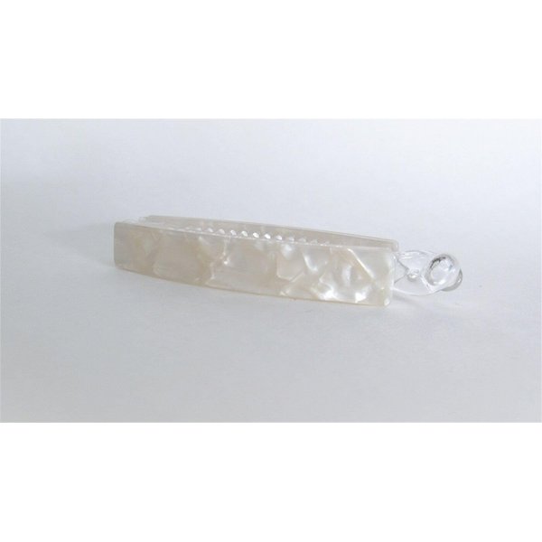 Generic Shimmering pearly white marbled banana hair claw clamp clip