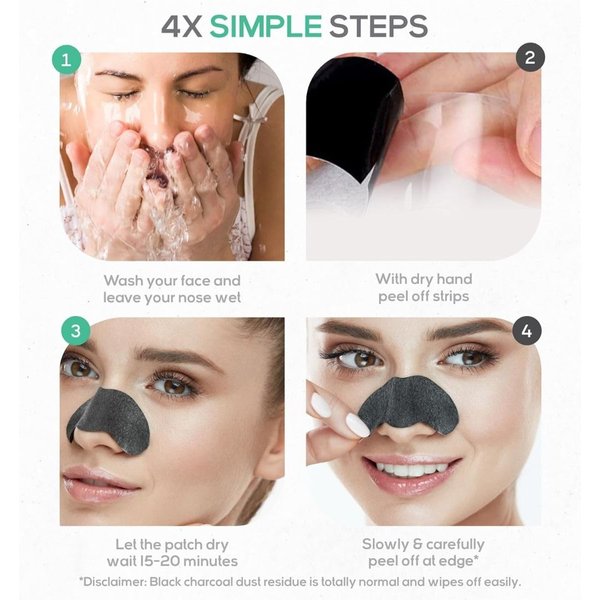 Nose Pore Strips For Pore Cleansing | Deep Cleansing Nose Strips For Instant And Painless Blackheads Removal | Deep Purifying Blackhead Remover Strips for Nose