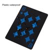 1pc Waterproof Plastic Poker Playing Cards PET Table Games Halloween/Thanksgiving Day (Blue x Silver)