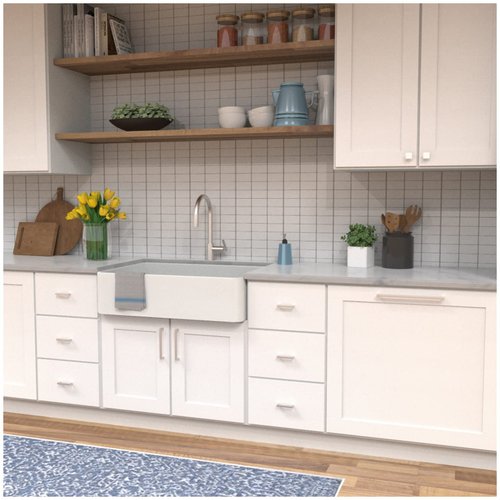 Hickory Hardware 1 Pack Solid Core Kitchen Cabinet Pulls, Luxury Cabinet Handles, Hardware for Doors & Dresser Drawers, 6-5/16 Inch (160mm) Hole Center, Stainless Steel, Skylight Collection