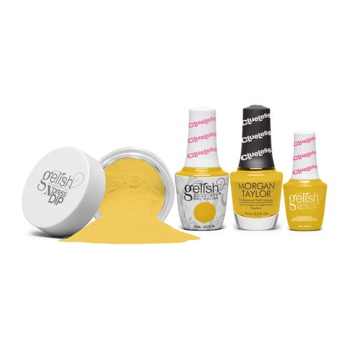 Gelish Mini Gel Clueless Collection (Ugh, As If) Yellow Gel Nail Polish, Yellow Gel Polish, Nail Colors, 0.3 ounce
