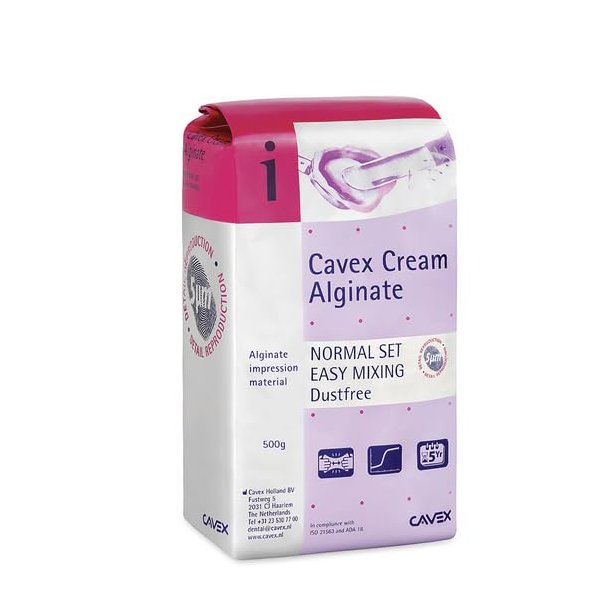 1.1Lb Cavex Cream Alginate Fast Set Dust-Free (500g) Violet, Easy Mixing