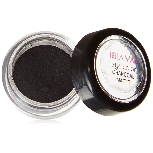 Bella Mari Natural Mineral Eyeshadow, Charcoal (Matte); 0.1oz