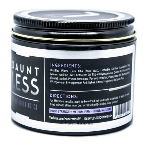 Dauntless Modern Grooming Co. WAX CREAM | Multi-purpose Hair Styling | Medium-Firm Hold | Low Shine | 4 ounces