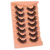 Generic Eye Lahes Mink Lashes 18MM Fluffy 6D Wispy False Eyelashes Volume Thick Dramatic Fake 7 pairs, black