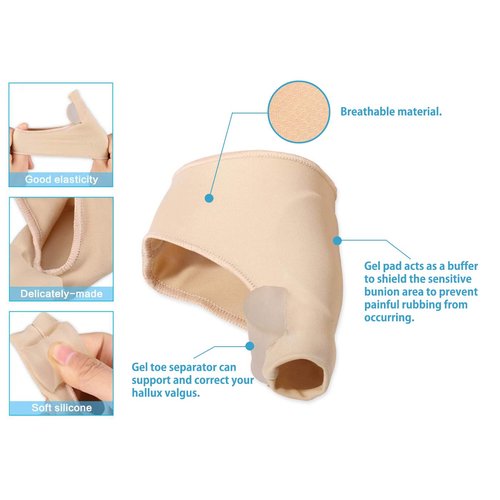 DRAMEDIC Bunion Corrector Splint Cushions Orthopedic Toe Separator Support Splint Turf Brace Spacer Straightener Protector Socks Relief Pain Treatment Elastic Hammer Toe Aid Alignment Insole