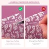 6 Sheets 5D French Lace Nail Art Stickers, Embossed Nail Decals with Tweezer, 3D Self Adhesive Classic White Lace Retro Flower Rose Vine Acrylic Nail Accessories for Wedding French Tips Design Set-1