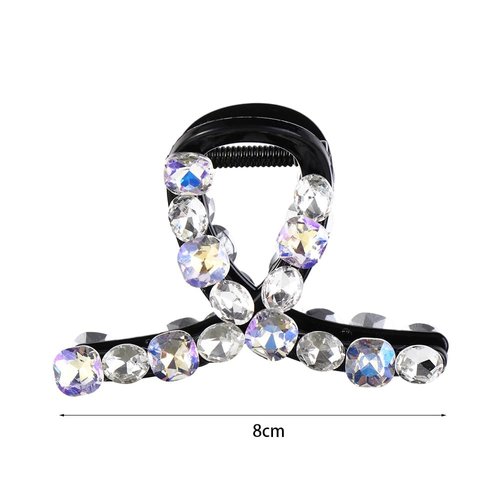 Vctitil 2 Pcs Exquisite Rhinestone Hair Claw Acrylic Hair Clip Shark Clip Hair Clasps Shiny Hair Clamps Hair Accessory For Women Girl