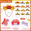 Camlinbo Mexican Fiesta Costume Headwear, 12 Pcs Cardboard Headbands and 12 Pcs Paper Eyeglasses, Mexican Themed Party Supplies for Halloween, Cosplay, Carnivals, Parade, and More