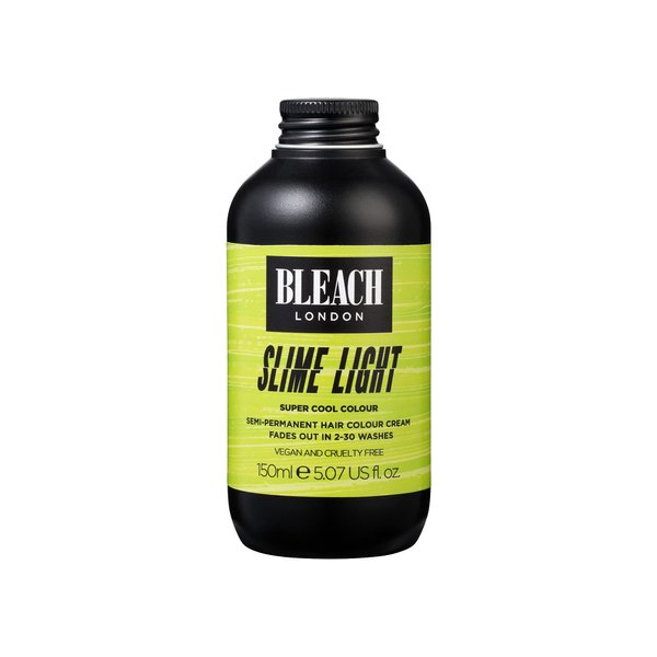 BLEACH LONDON Slime Light Super Cool Color - Semi-Permanent Hair Color, Bright Neon Green, Vegan, Cruelty Free, Temporary Hair Color Cream, 5.07 fl .oz