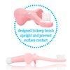 Dr. Brown's Infant-to-Toddler Training Toothbrush Set, Pink Elephant with Fluoride-Free Apple Pear Baby Toothpaste, 0-3 years
