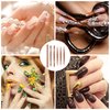 WLLHYF 5Pcs Double-Ended Acrylic Nail Art Brushes Set, Nail Art Liner Brushes 3D Nail Art Decorations Nail Art Tools Super Fine Striper Brush Set for Long Lines Thin Details Fine Drawing