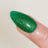 Imtiti Glitter Deep Green Gel Nail Polish, UV LED Soak Off Sparkle Green Color Nail Polish, Green Shimmer Glitter Gel Polish