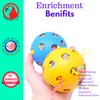 Bonka Bird Toys 2404 Pk2 Huge Stuffed 3.50" Balls, Parrot Foot Talon Chew Craft Part Cage Toy, Conure, Amazon, African Grey, and Similar