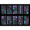Konsait 10 Sheets Glow In The Dark Tattoos for Kids Adults, Safe and Easy to Use Neon Temporary Music Tattoos, Music Notes UV Blacklight Tattoos, Glow In The Dark Party Makeup Supplies Party Favors