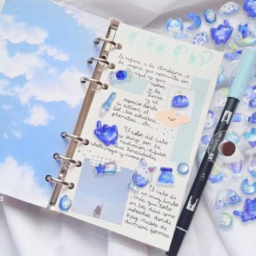 BYETOCE Cartoon Thick Puffy Stickers Cute Blue Kitten Animal Theme Soft Stickers 3D Reusable Tiny Patch for Scrapbooks Planner Journals Laptops Phone Case DIY