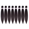 Pre Stretched Braiding Hair 18 Inch 8 Packs Long Braiding Hair Extensions Braiding Hair Pre Stretched Hot Water Setting Hair For Braids (18inch,2#)