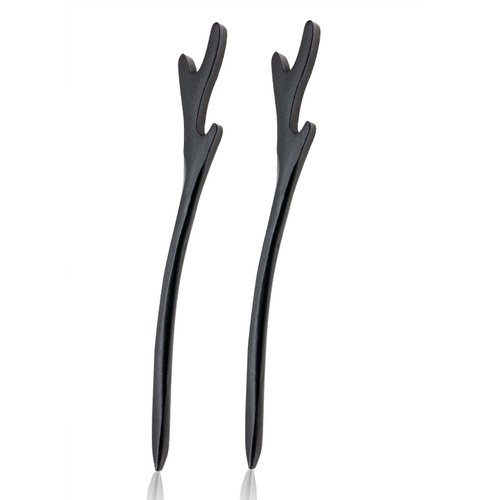 Wood Hair Sticks Penta Angel 2Pcs Vintage Wooden Carved Hair Chopstick Pencil Long Hairpin Clips Accessory for Women Girls Thick Curly Hair Bun Holder Hairstyle Decor (Dragon Horn)