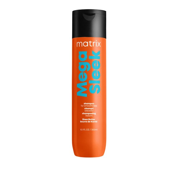 Matrix Mega Sleek Shampoo | Controls Frizz Leaving Hair Smooth & Shiny | With Shea Butter | For Dry, Damaged Hair | Clarifying Shampoo | Salon Professional Shampoo | Packaging May Vary | 10.1 Fl. Oz.