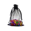 Dealglad® 100pcs Drawstring Organza Jewelry Candy Pouch Party Wedding Favor Gift Bags (6x8, Black)