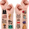 Cat Temporary Tattoos Themed Birthday Party Supplies Favors Decorations 96 PCS 8 Sheets Cute Fake Tattoo Stickers Party Games For Children Kids Boys Girls School Gifts Rewards Home Activity