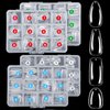 ELLEWIN 1000PCS Nail Tips Clear False Nails Full Cover for Acrylic Nails Kit 10 Sizes 4 Shapes Long Almond Square Coffin Oval Pre-Shape for Salon Home DIY Gifts