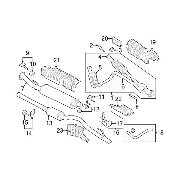Ford Motor Co Genuine Exhaust Nut W520514S440