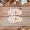 UPKOCH Mini Wooden Clogs, Dutch Themed Wooden Shoe Clogs Mini Finger Shoes Unfinished Wood Figure Dollhouse Accessories for DIY Craft Painting Key Chain Doll 4cm 3 Pairs