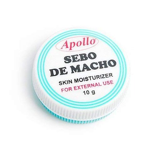 Apollo Sebo de Macho Skin Moisturizer 2-Pack (2 x 10g) Made from mutton’s tallow (sheep’s fat).