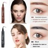 3PCS Light Brown Eyebrow Pen - Waterproof Microblading Eyebrow Pen,Long Lasting,Easily Create Natural Eyebrow Makeup