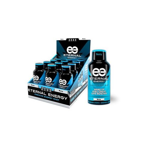 Eternal Energy shot BERRY flavor 2oz - 12 Pack - Vitamin B, Vitamin C, Amino Acids, Antioxidants, Caffeine, Quercetin, Taurine, Green Tee