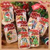 Pasimy 48 Set Christmas Party Favors Christmas Mason Jar Card Candy Bag Christmas Card Craft with Cellophane Goodie Treat Bags DIY Xmas Exchange Cards Gifts for Christmas Party Favors Holiday Supplies