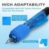 EIPTWH 200PCS Tattoo Pen Covers with 6PCS Tattoo Grip Tapes,Blue Tattoo Machine Wraps Covers with Tattoo Pen Sleeves Bags Set for Tattoo Artist Tattoo Supplies