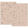 MARLLOGIVA 2pcs Tiny Tattoo Practice Skin Pad with more 80 Stencil Designs Perfect for Mastering Tiny Tattoo Essential Techniques (Pink Skin)