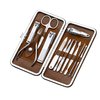 FAMILIFE Manicure Set, Professional Nail Kit Manicure Kit Nail Clipper Set, 12PCS Stainless Steel Nail Care Kit Manicure Tools, Nail Set with Brown Leather Travel Case Luxury Gifts for Him