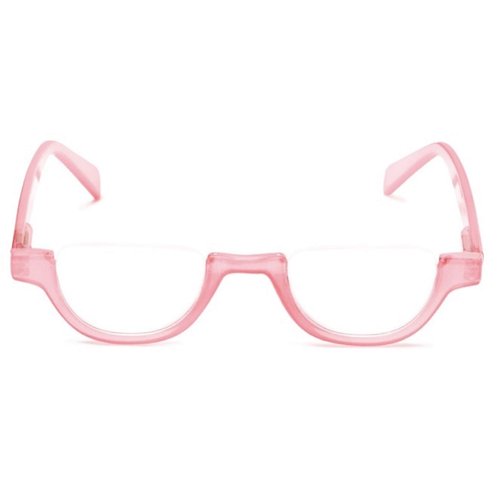 The Shay Colorful Semi-Rimless Half Reader Reading Glasses, 2.25 Pink